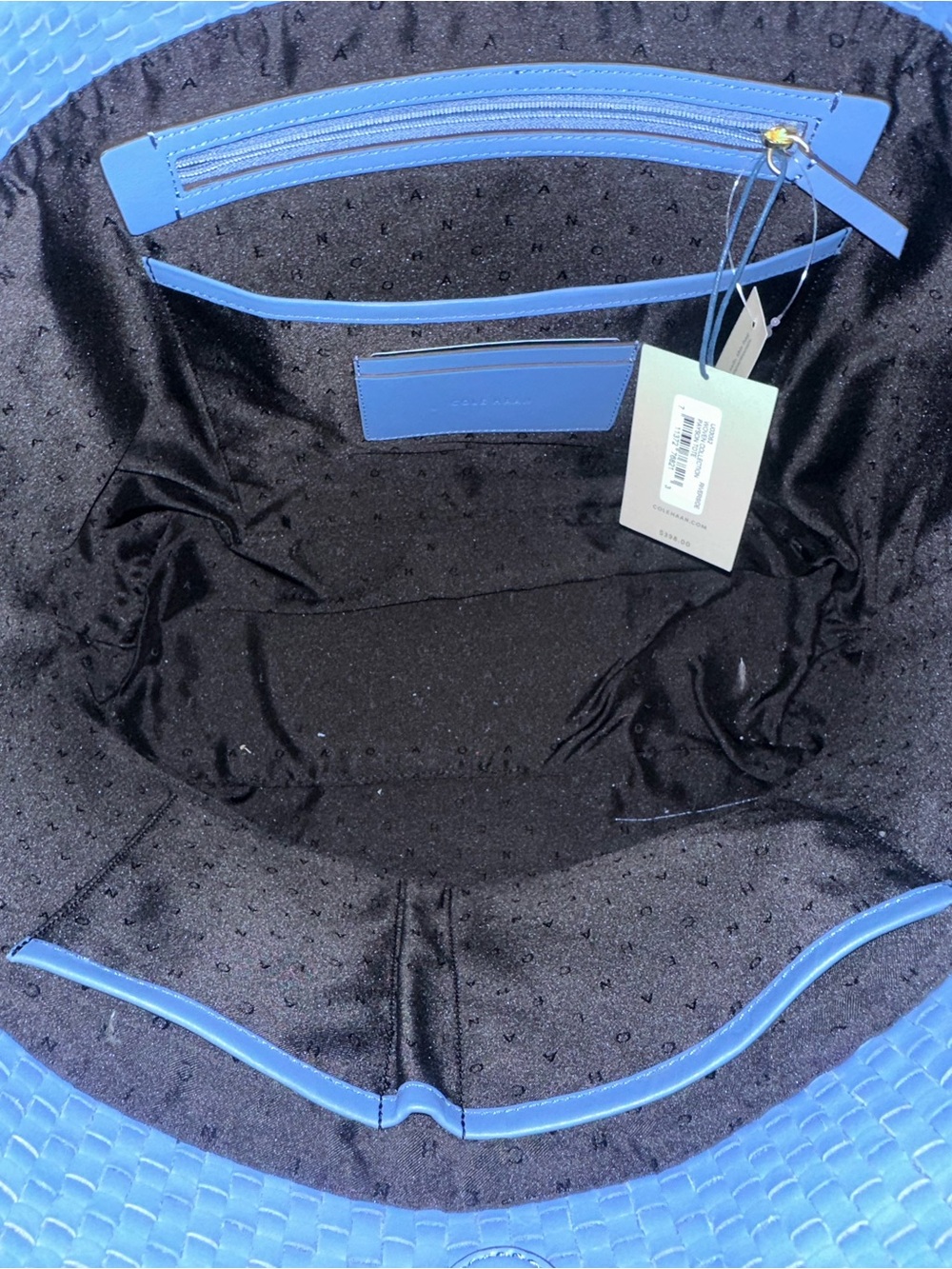 New With Tags Cole Hann Woven Collection Payson Tote In Riverside - Picture 6 of 7